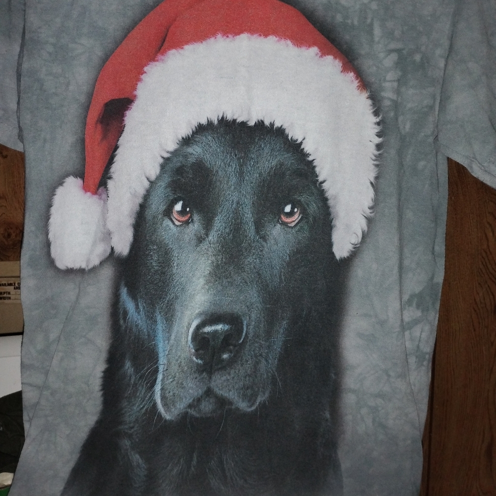 The Mountain Festive Black Dog T-Shirt